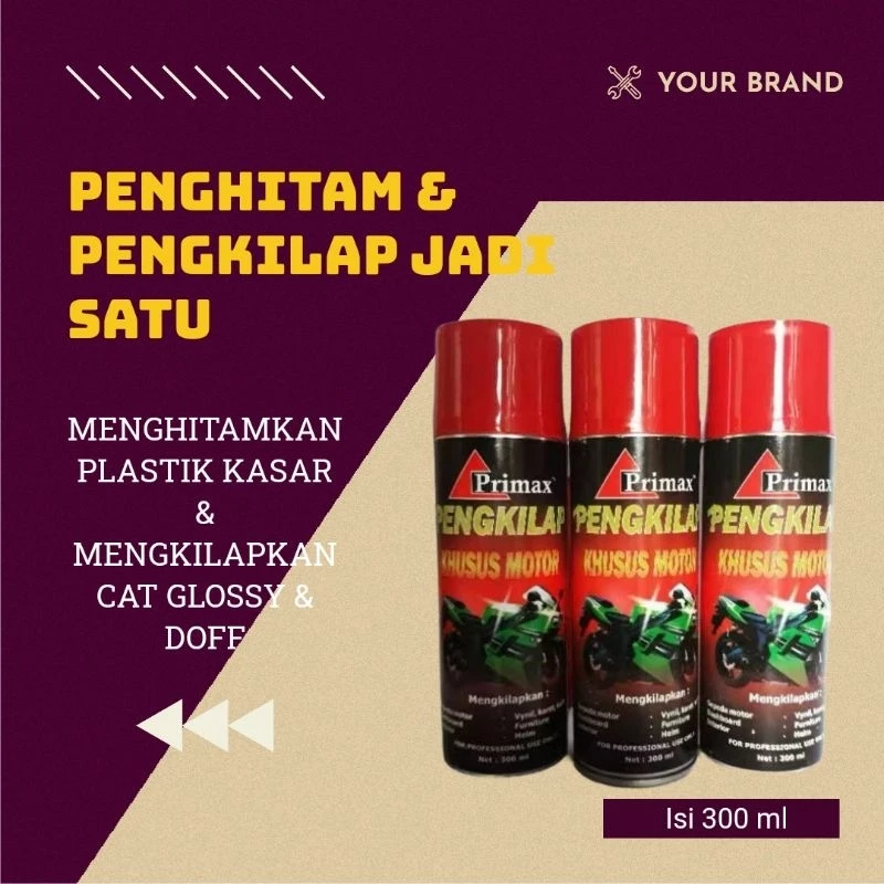 Restorer Pengkilap Motor Pengkilap Body motor Penghitam Cat GLOSSY & DOFF PRIMAX 300 ml - Gambar 3