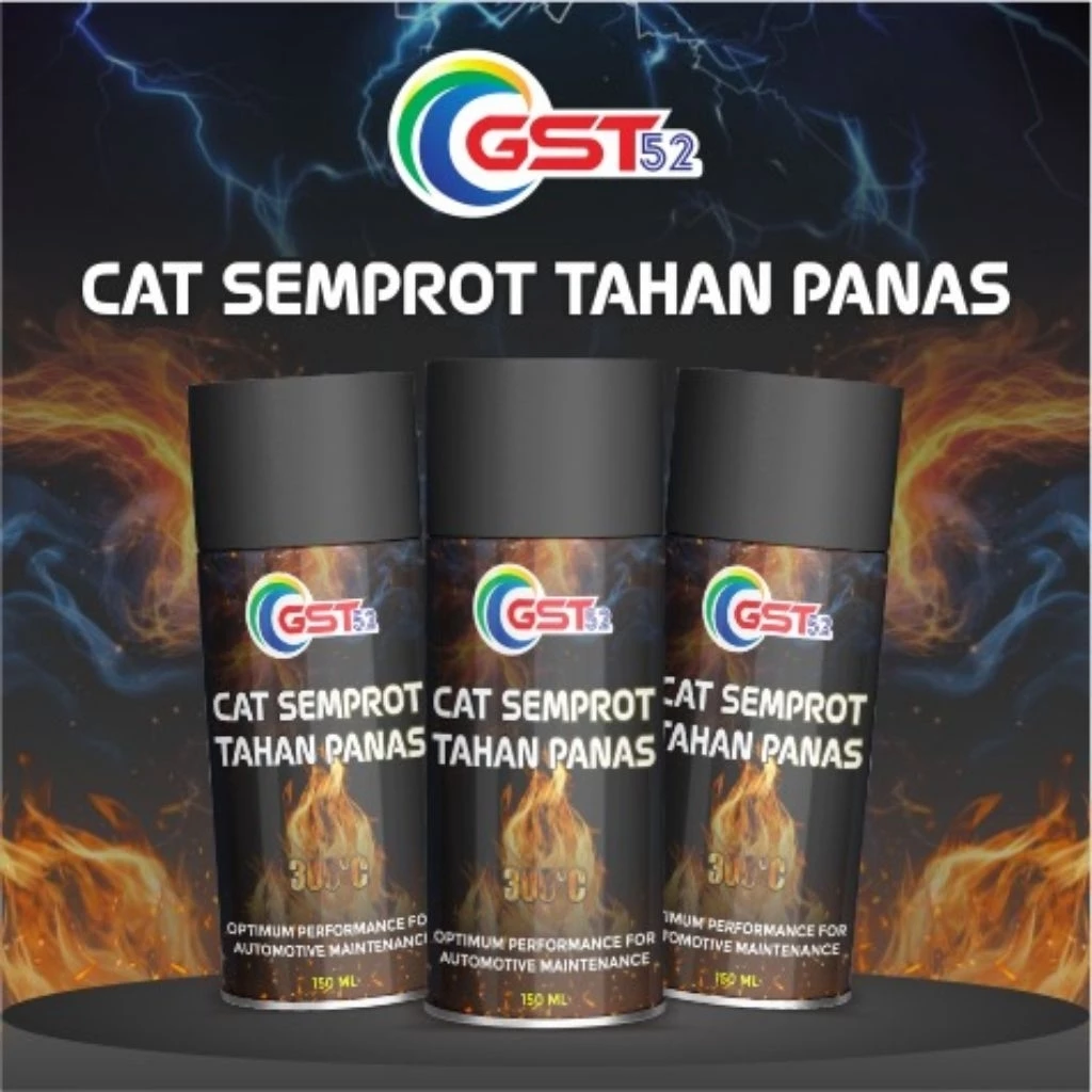 GST52 Cat Semprot Tahan Panas Hi Temp Pilok Cat Tahan Panas Knalpot - Gambar 2